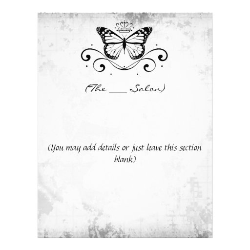 Elegant Royal Butterfly Letterhead Template | Zazzle