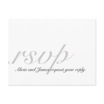 Elegant RSVP Cards for Weddings White Grey