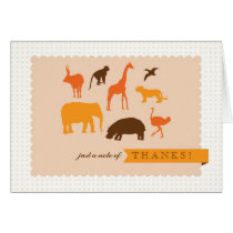 Elegant Safari Animals Baby Shower Thank You Card cards