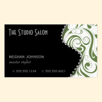 Elegant Sage Swirly Swirl Business Card Template business cards
