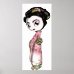 Elegant Sakura Geisha Print