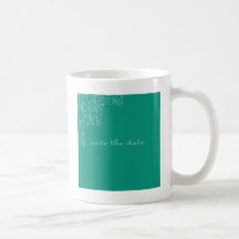 Elegant Save The Date Floral Design Coffee Mug