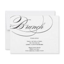 Elegant Script Brunch Invitation - Black