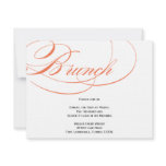 Elegant Script Brunch Invitation - Orange
