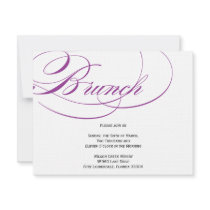 Elegant Script Brunch Invitation - Purple