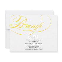 Elegant Script Brunch Invitation - Yellow