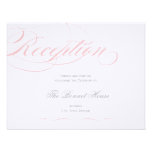 Elegant Script Reception Card - Blush Pink Personalized Announcements