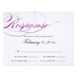 Elegant Script Response Card - Purple Personalized Invite
