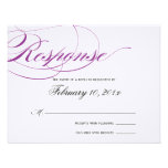 Elegant Script Response Card - Purple Custom Announcements