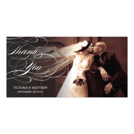 ELEGANT SCRIPT | WEDDING THANK YOU PHOTO CARD