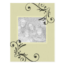 Elegant Scroll Photo Card Postcards