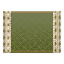 Elegant sea green damask personalized announcement