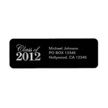 Elegant Silver Class of 2012 Labels