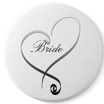 Elegant silver heart DIY Template Pins