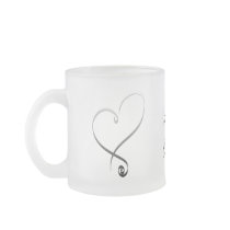 Elegant silver heart DIY Template Coffee Mug