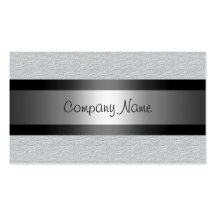 Elegant Silver Metal Black Light Blue Leather Business Card Templates