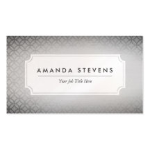 Elegant Silver Metallic Business Cards