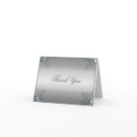 Elegant Silver Thank You Cards