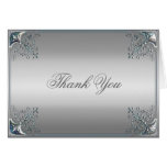 Elegant Silver Thank You Cards