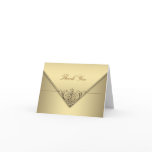 Elegant Simple Pure Gold Thank You Cards