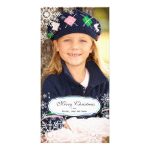 Elegant Snowflake Christmas Photo Card