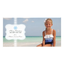 Elegant Snowflake Christmas Photo Card