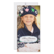 Elegant Snowflake Christmas Photo Card