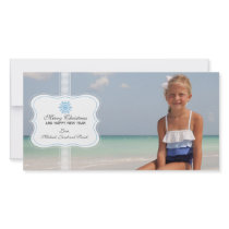Elegant Snowflake Christmas Photo Card