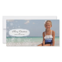 Elegant Snowflake Christmas Photo Card