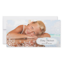 Elegant Snowflake Christmas Photo Card