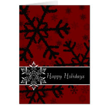 Elegant Snowflakes Greeting Cards