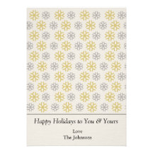 Elegant snowflakes holiday greeting card