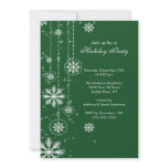 Elegant Snowflakes Holiday Party Invitation