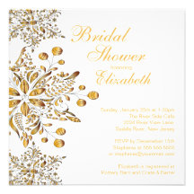 Elegant Snowflakes Winter Bridal Shower Invite