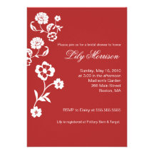 Elegant Soft Flower 5x7 Bridal Shower Invitation