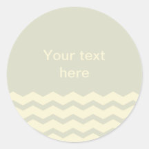 elegant sophisticated chevron zigzag pattern round sticker
