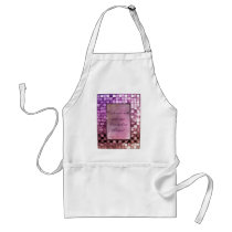 Elegant Sparkling Purple Custom Frame Designs Apron