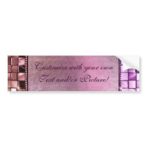 Elegant Sparkling Purple Custom Frame Designs Bumper Sticker