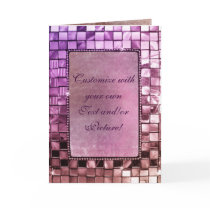 Elegant Sparkling Purple Custom Frame Designs Greeting Card