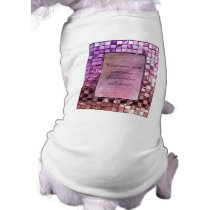 Elegant Sparkling Purple Custom Frame Designs Pet Tee Shirt