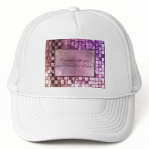 Elegant Sparkling Purple Custom Frame Designs Mesh Hat