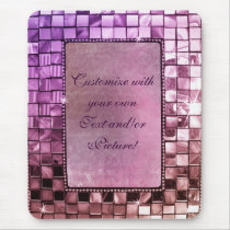 Elegant Sparkling Purple Custom Frame Designs Mousepads