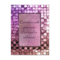 Elegant Sparkling Purple Custom Frame Designs Post Cards