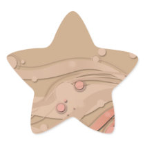 Elegant special floral gift star sticker