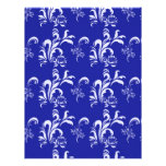 elegant, stylish and classic white damask pattern personalized letterhead