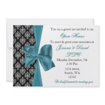 elegant stylish aqua Corporate party Invitation