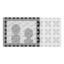 Elegant Stylish Black and White Pattern Photo Cards