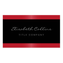 Elegant stylish satin red border black personal business cards