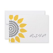 Elegant Sunflower RSVP Personalized Announcement
