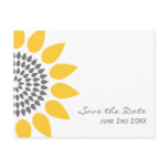 Elegant Sunflower Save the Date Postcards